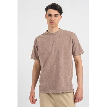 Tricou relaxed fit cu logo brodat