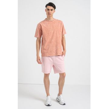 Tricou relaxed fit cu logo brodat