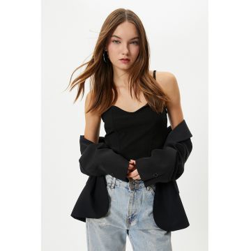 Top crop cu barete