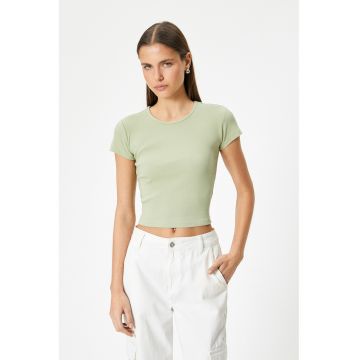 Tricou crop striat