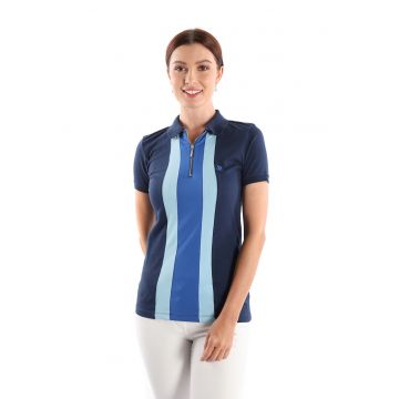 Tricou polo cu fenta cu fermoar