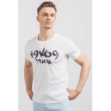 Tricou din bumbac cu imprimeu logo Tayler