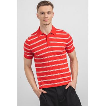 Tricou polo cu model in dungi