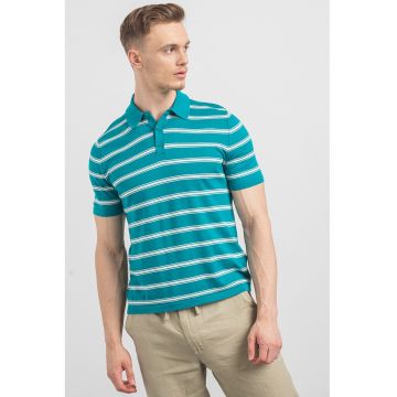 Tricou polo cu model in dungi