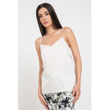 Top relaxed fit cu bretele subtiri