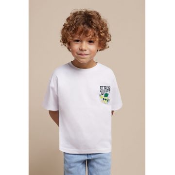 Tricou de bumbac cu imprimeu pe spate