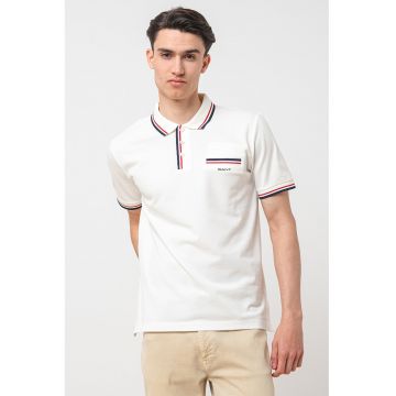 Tricou polo cu detalii contrastante