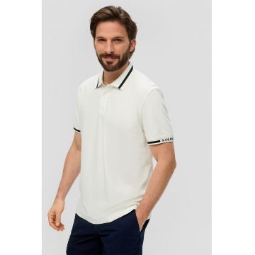 Tricou polo cu detalii contrastante