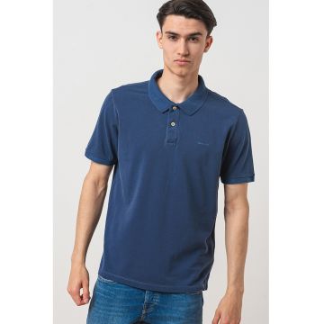 Tricou polo de bumbac cu aspect pique