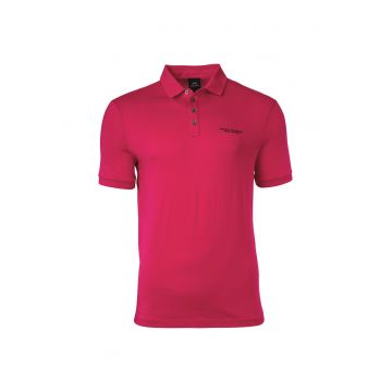 Tricou polo slim fit din bumbac cu logo discret