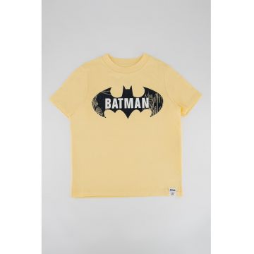 Tricou cu decolteu la baza gatului si imprimeu cu Batman