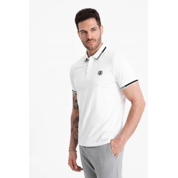 Tricou polo cu benzi constrastante