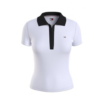 Tricou polo cu guler contrastant