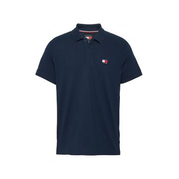 Tricou polo din bumbac cu logo pe piept