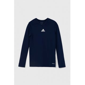 adidas Performance longsleeve copii TEAM BASE TEE culoarea albastru marin, cu imprimeu, GN5712