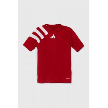 adidas Performance tricou copii FORTORE23 JSY Y culoarea rosu, cu imprimeu, IK5744