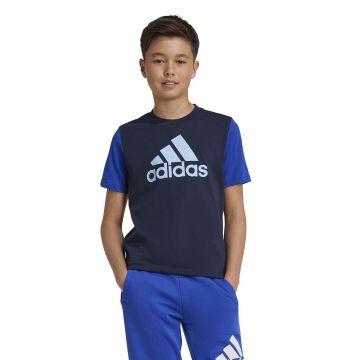 adidas tricou de bumbac pentru copii J BL CB T culoarea albastru marin, cu imprimeu, IX9515