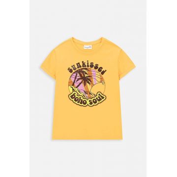 Coccodrillo tricou copii culoarea galben