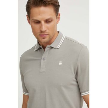 G-Star Raw tricou polo barbati, culoarea bej, neted