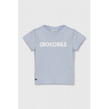 Lacoste tricou de bumbac pentru copii cu imprimeu