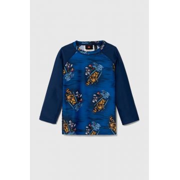 Lego longsleeve de baie pentru copii culoarea albastru marin