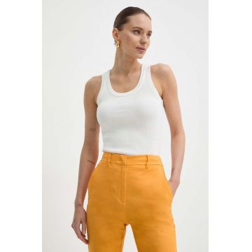 Marella top din bumbac culoarea bej, 2413361042200