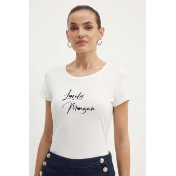 Morgan tricou DOUA femei, culoarea alb, DOUA