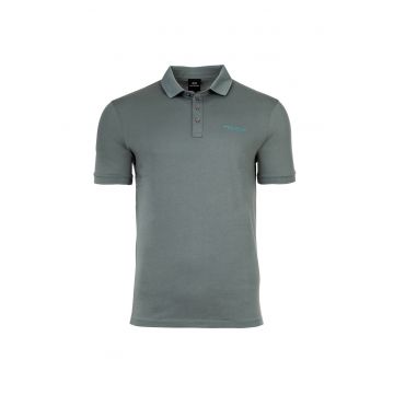 Tricou polo slim fit din bumbac cu logo discret