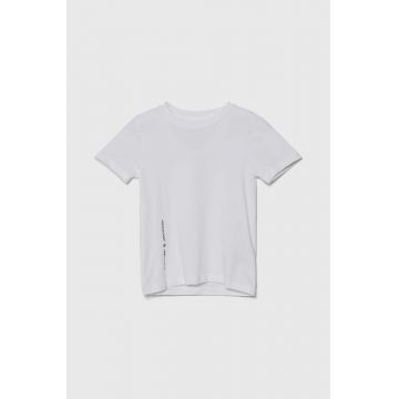 Abercrombie & Fitch tricou copii culoarea alb, cu imprimeu