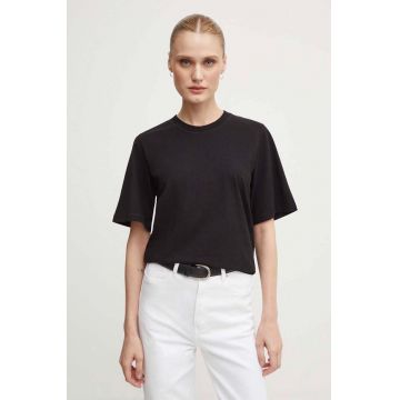 By Malene Birger tricou din bumbac culoarea negru