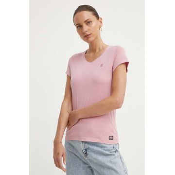 G-Star Raw tricou din bumbac femei, culoarea roz