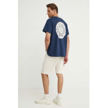 Levi's tricou din bumbac barbati, culoarea albastru marin, cu imprimeu