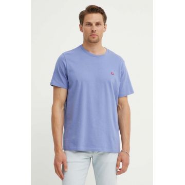 Levi's tricou din bumbac barbati, culoarea violet, neted