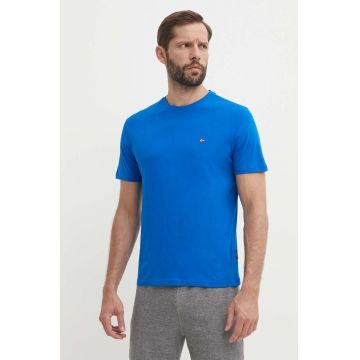 Napapijri tricou din bumbac SALIS barbati, neted, NP0A4H8DB2L1