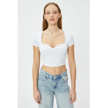 Tricou crop striat