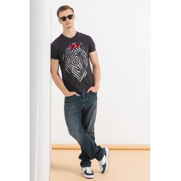 Tricou slim fit cu imprimeu grafic Diegor