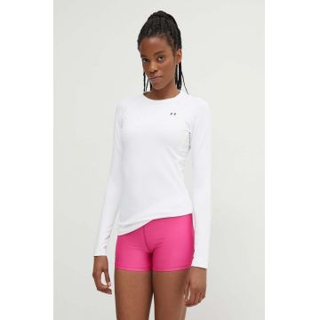 Under Armour longsleeve femei, culoarea alb, 1368701