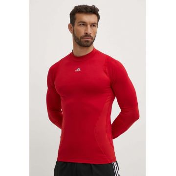 adidas Performance mânecă lungă de antrenament Techfit COLD.RDY culoarea rosu, neted, HP0572