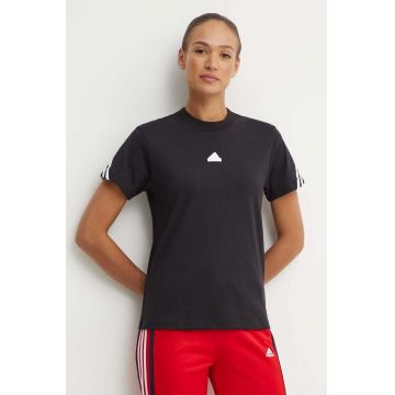 adidas tricou din bumbac Future Icons femei, culoarea negru, IW4563