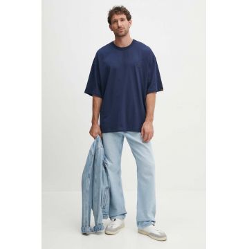 Alpha Industries tricou din bumbac Essentials RL barbati, culoarea albastru marin, cu imprimeu, 146504