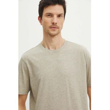 Medicine tricou barbati, culoarea bej, melanj