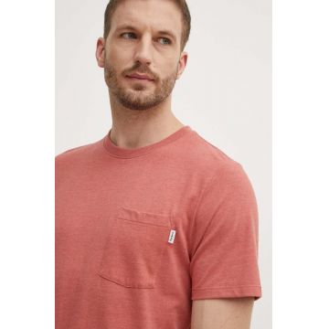 Pepe Jeans tricou MANS TEE barbati, culoarea roz, neted, PM509434