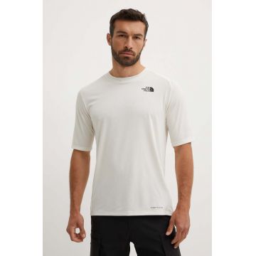 The North Face tricou sport Shadow culoarea bej, neted, NF0A87TUQLI1