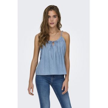 Top din denim cu bretele ajustabile