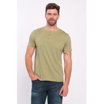 Tricou Henley cu logo