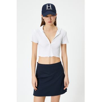 Tricou polo crop