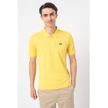 Tricou polo din bumbac si material pique