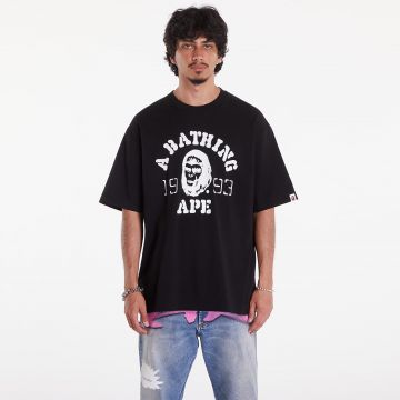 Tricou A BATHING APE Og Ape Head College Relaxed Fit Tee Black