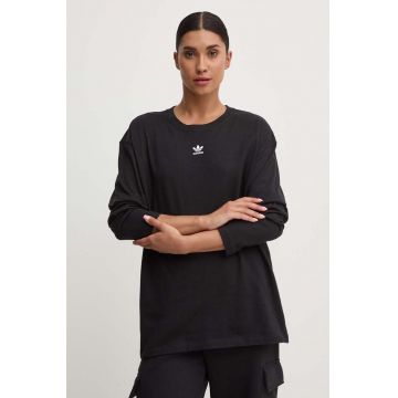 adidas Originals longsleeve din bumbac 0 culoarea negru, IW0954