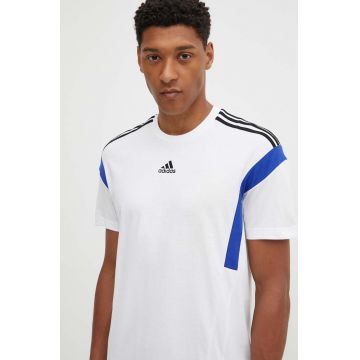 adidas tricou din bumbac barbati, culoarea alb, modelator, JJ1533